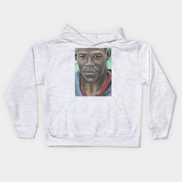 Mario Balotelli Kids Hoodie by Svetlana Pelin